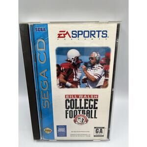 Bill Walsh College Football (Sega CD, 1993) Complete CIB